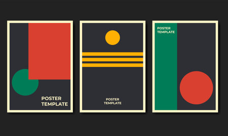 Collection Of Minimalistic Abstract Trendy Posters. Vector Illustrationのイラスト素材