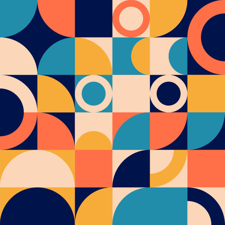 Bauhaus Colorful Design For Pattern. Vector Illustrationのイラスト素材