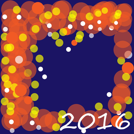 Art creative colorful new year winter holiday wallpaper vector illustration greeting frame card of christmas bright colorful number with many spots on blue backgroundのイラスト素材