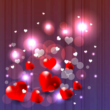 Bright color vector graphic illustration of Valentine day love holiday with symbol of beautiful heart shape on light backgroundのイラスト素材