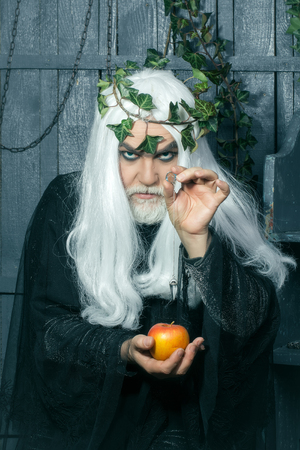 Zeus god or jupiter with apple. Mythology, ancient Greece, magicの写真素材