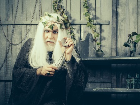 Zeus god or jupiter with vine crown. Mythology, ancient Greeceの写真素材