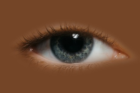 Close up of a blue beautiful eyeの写真素材
