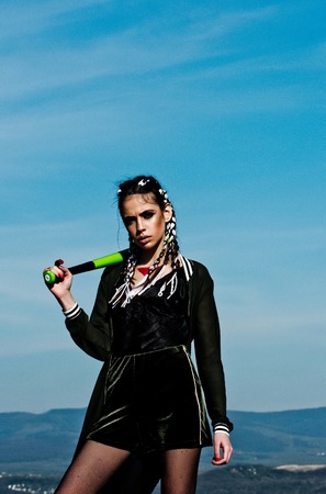 sport and fashion, healthy lifestyle, baseball team, criminal, street gang, bodybuilding and workout, strike and conflict, leadership and success, girlの写真素材