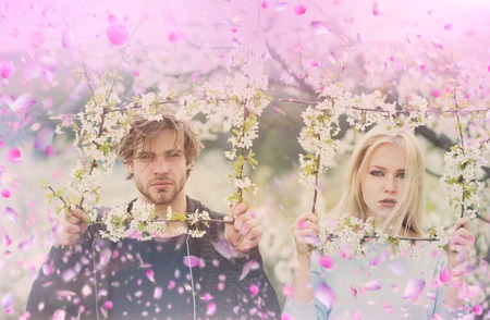 Couple having fun outdoors. Couple in loveの写真素材