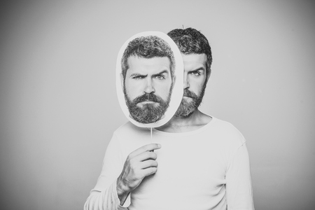Man with long beard and mustache.の写真素材