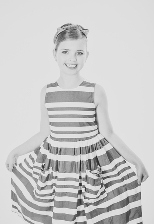 Fashion and beauty in pinup style, childhood. fashion and retro style.の写真素材