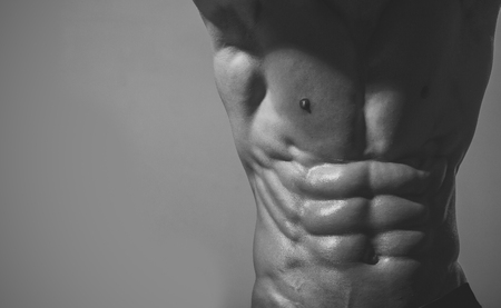 Coach sportsman with bare chest.の写真素材