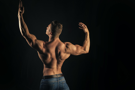 Face boy for magazine cover. Man face portrait in your advertisnent. Healthy lifestyle, bodycare conceptの写真素材