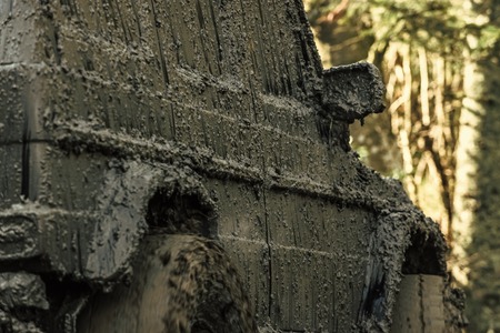 Extreme entertainment concept. Offroad car on sunny natural background.の写真素材