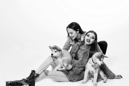 Friendship. adopt a dog.の写真素材