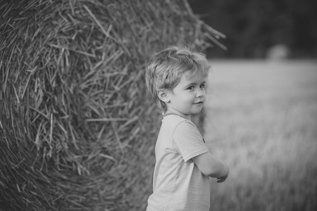 Happy kid. Childhood, youth, growthの写真素材