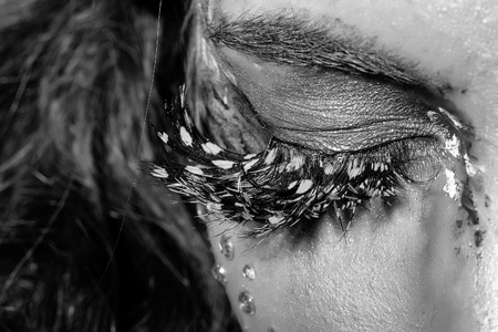 fashion make up. Painted female eyeの写真素材