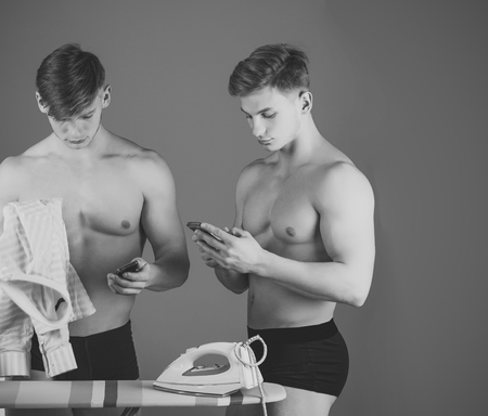 womens fantasies. Athletes wearing black underpantsの写真素材