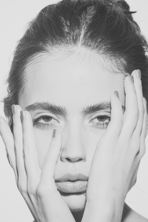 Female fashion, beauty and advertisement concept. Manicure, fashion, styleの写真素材