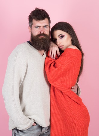 love. couple in love. love relations of sexy couple. fashion couple in love embrace in studio.の写真素材