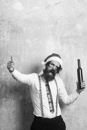 New year guy with in hat.の写真素材