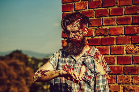 Bearded zombie manの写真素材