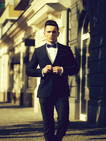 Young man in suitの写真素材