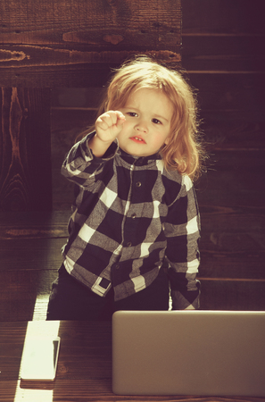 business success and innovation, childhood and happiness, education and bloggingの写真素材