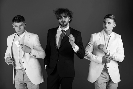 Men wearing formal suitsの写真素材