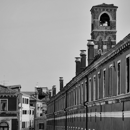 Picturesque view of venetian buildingの写真素材