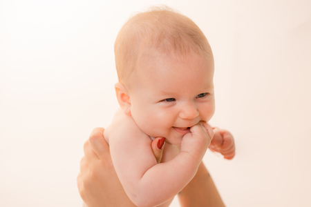 Best mom. Family. Child care. Childrens day. Sweet little baby. New life and baby birth. Small girl with cute face. parenting. Portrait of happy little child. Childhood and happiness.の写真素材