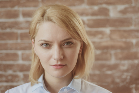 Does not she sexy. Pretty woman with natural makeup. Sensual woman with sexy look. Visage skincare and makeup. Beauty look of skincare model. There is no such thing as natural beauty.の写真素材