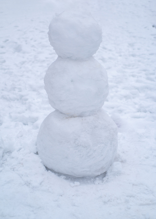 White winter time. Snowman outdoor - copy cpace. Holiday poster design, sale banner.の写真素材