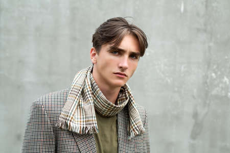 Fashion male model. Retro and vintage old style.の写真素材
