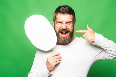 Emotions. Excited smiling man. Happy face expression.の写真素材