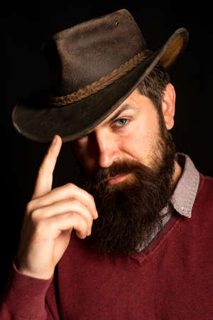 West fashion. American cowboy style. Wild west rodeo. Isolated on black.の写真素材