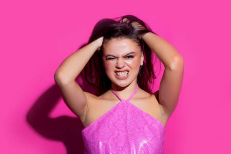 Woman different emotions. Sexy seductive girl. Beauty lifestyle.の写真素材