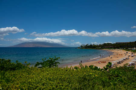 Beach on the Island of Maui, Aloha Hawaii.の写真素材