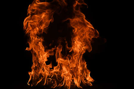Blaze fire flame texture for banner background.の写真素材