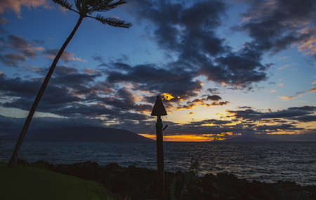 Idyllic scene beach in Thailand. Tropical blue sea and a sand beach background.の写真素材