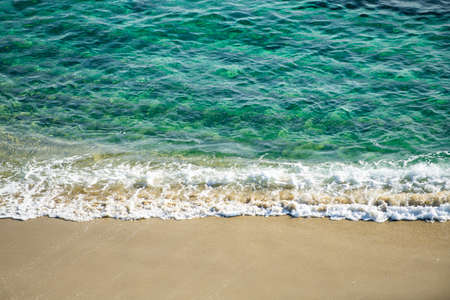 Blue ocean wave, ocean waves, natural background. Blue clean wavy sea water.の写真素材