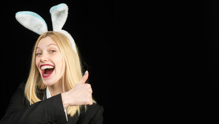 Easter banner, mockup copy space, poster flyer header for website template. Fashion studio photo of...