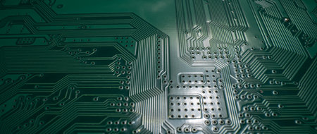 Technology background with circuit board. Electronic computer hardware technology. Motherboard...