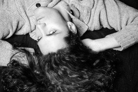 Young serious man. Close up portrait handsome young man with serious expression on face. Handsome young man. Portrait casual serious man. Lifestyle people concept.の写真素材