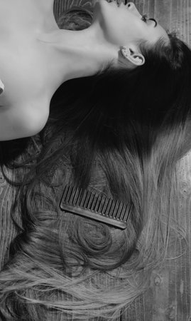 Health hair and beauty concept. Long hair style, wellness and fashion. Womans long hair texture...