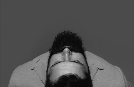 Bearded man with beard, bearded gay. Barbershop concept. Mustache men.の写真素材
