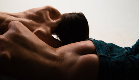 Slim toned bodies of the womans. Sports, fitness or plastic surgery and aesthetic cosmetology. Female body care. Beauty womens bodies as an example to follow.の写真素材