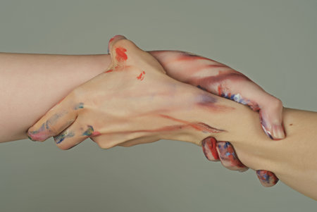 Rescue, helping gesture or hands. Salvation relations. Hand reaching out to help, relations. Rescue,...