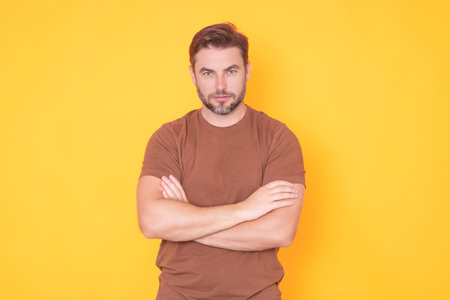 Studio Portrait of the handsome man. A Hipster guy model headshot. Male face. Caucasian handsome man. Confident male model. Man looking proud. Closeup face of attractive man. Elegant guy.の写真素材