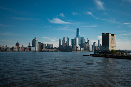 NYC, NY. New York City Skyline with Urban Skyscrapers USA. New York City skyline, cityscape of...