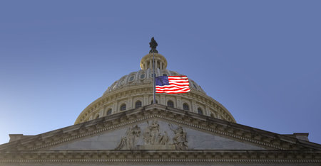 Washington, DC. The Capitol building. The Capitol landmark. The Capitol monument symbol of the...