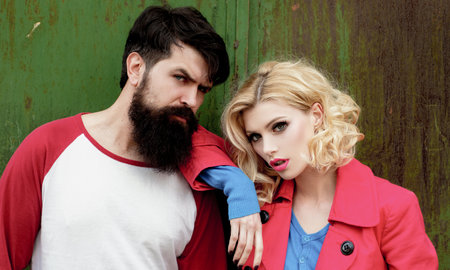 Valentine day concept. Sensual woman and man embracing. Lovers hugging. Couples portrait. Couple in love. Lovers hugging. Tender couple. Couple sensual touch.の写真素材