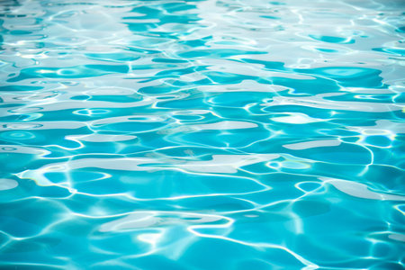Background of water, surface blue swimming pool.