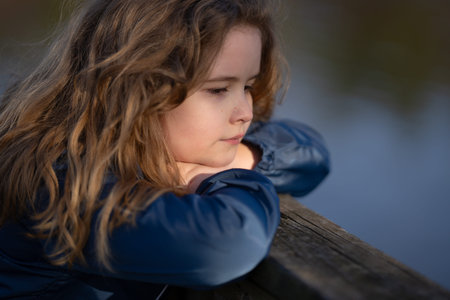 Serenity and inspiration in a child eyes. Innocence and wonder captured in a portrait. Little...